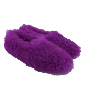 Cline - New w/o Tags - Phoebe Philo Shearling Loafer Flats - Fuchsia - 37- US 7