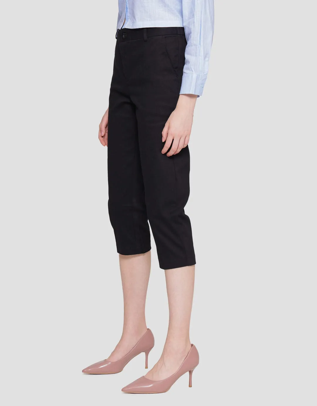 Connexion Crop Cotton Stretch Celana Panjang Wanita