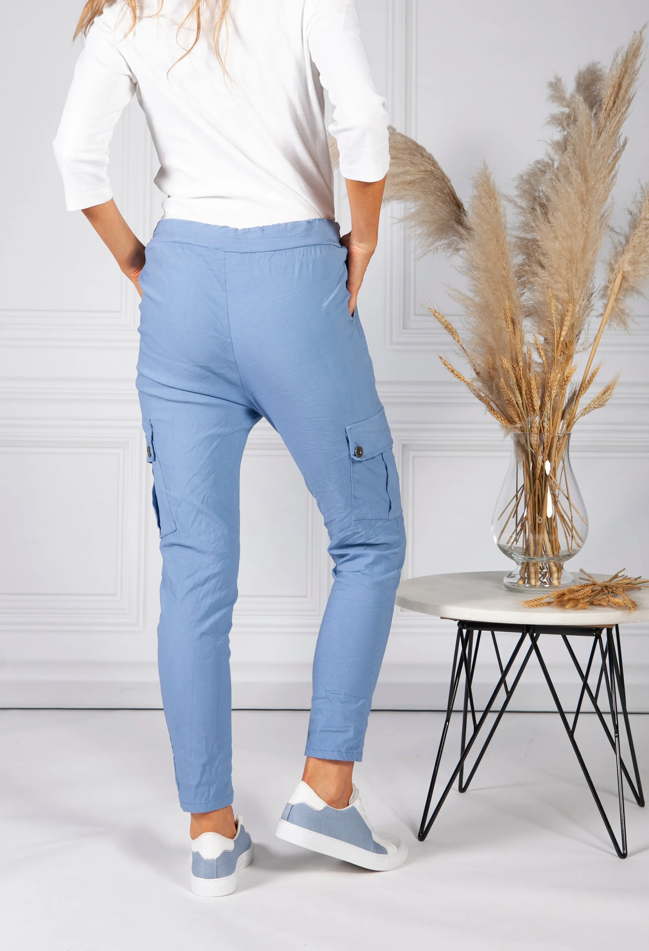Cornflower Blue Cargo Joggers