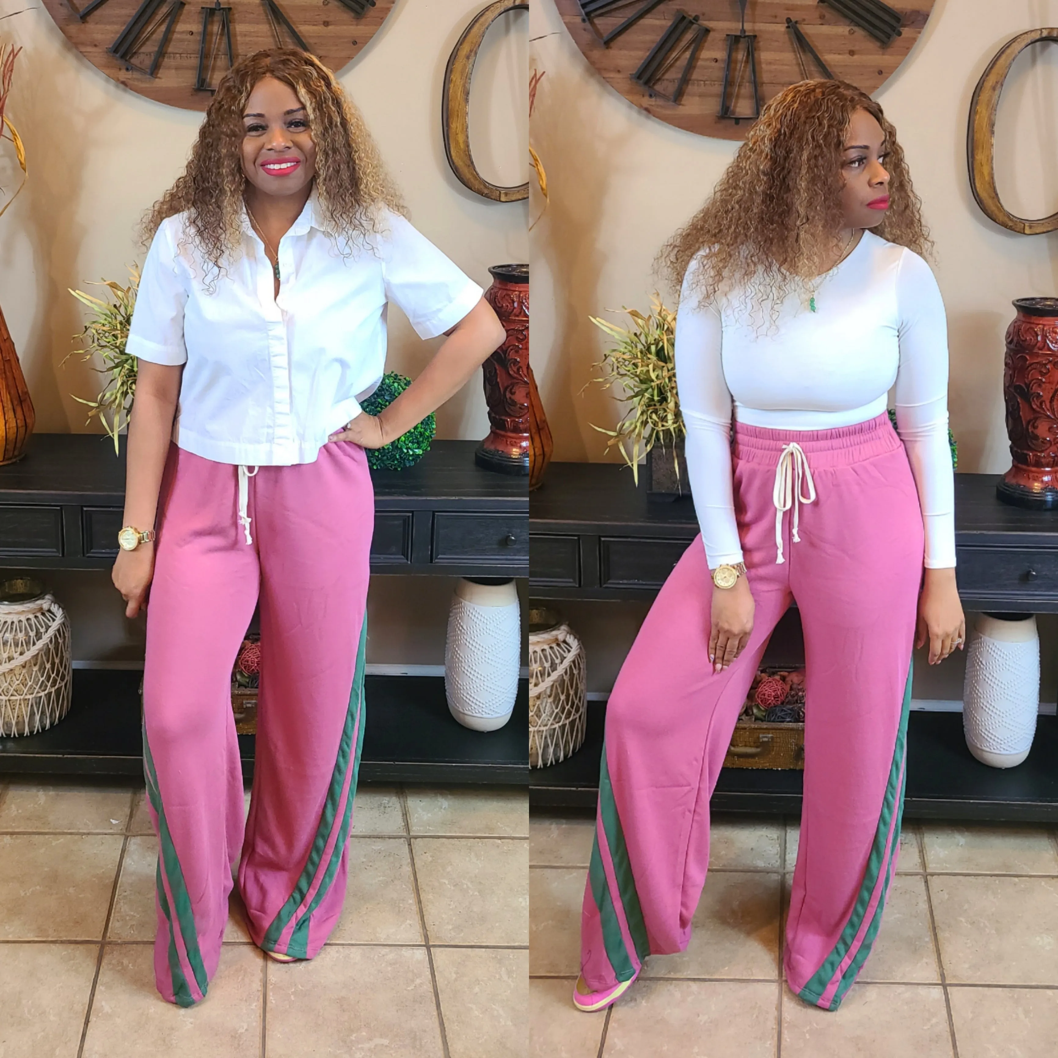 Pretty Active Wide Leg Drawstring Joggers