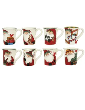Vietri Old St. Nick Anniversary Assorted Mugs