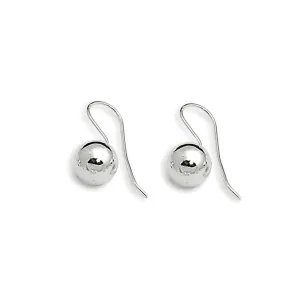 Von Treskow Ball 10mm Hook Sterling Silver Earrings